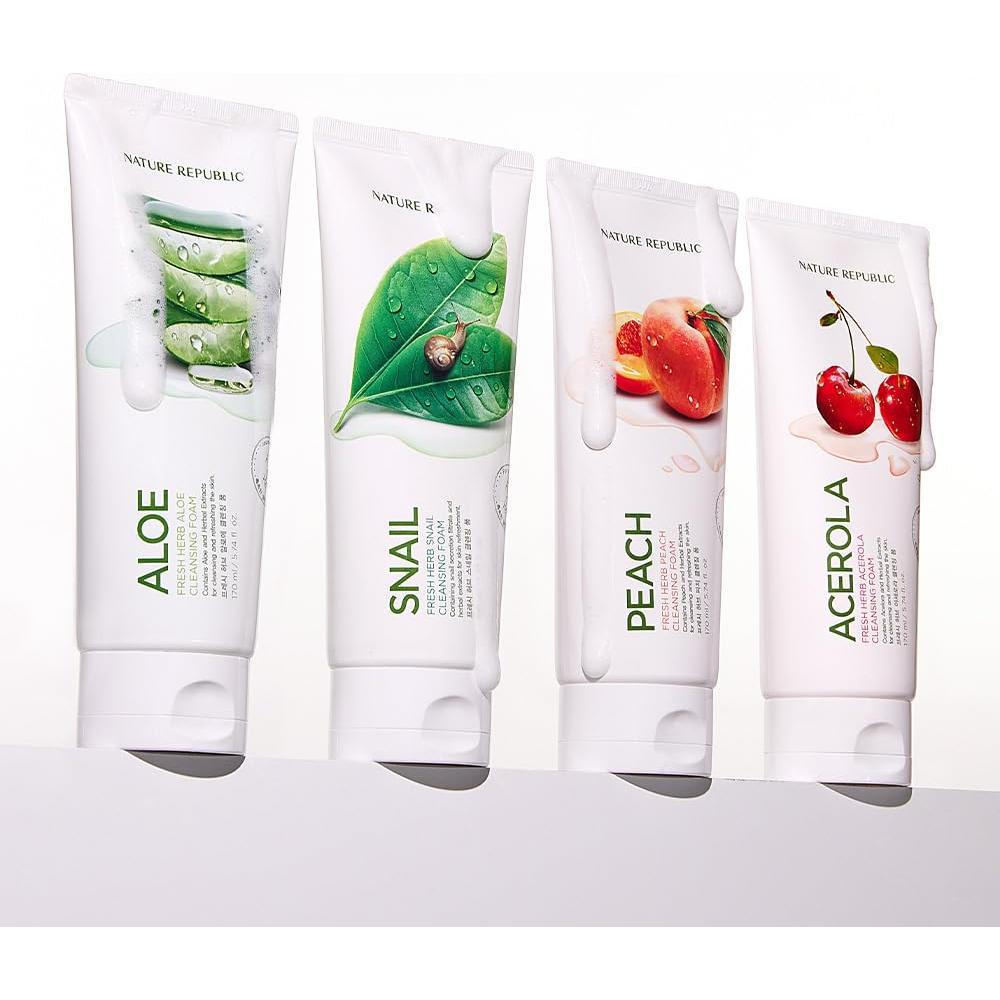 Limpiador Espumoso Facial Nature Republic Aloe Vera 162g
