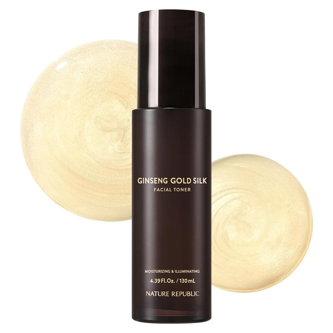 Tónico Facial de Seda de Ginseng Dorado Nature Republic 130 ml