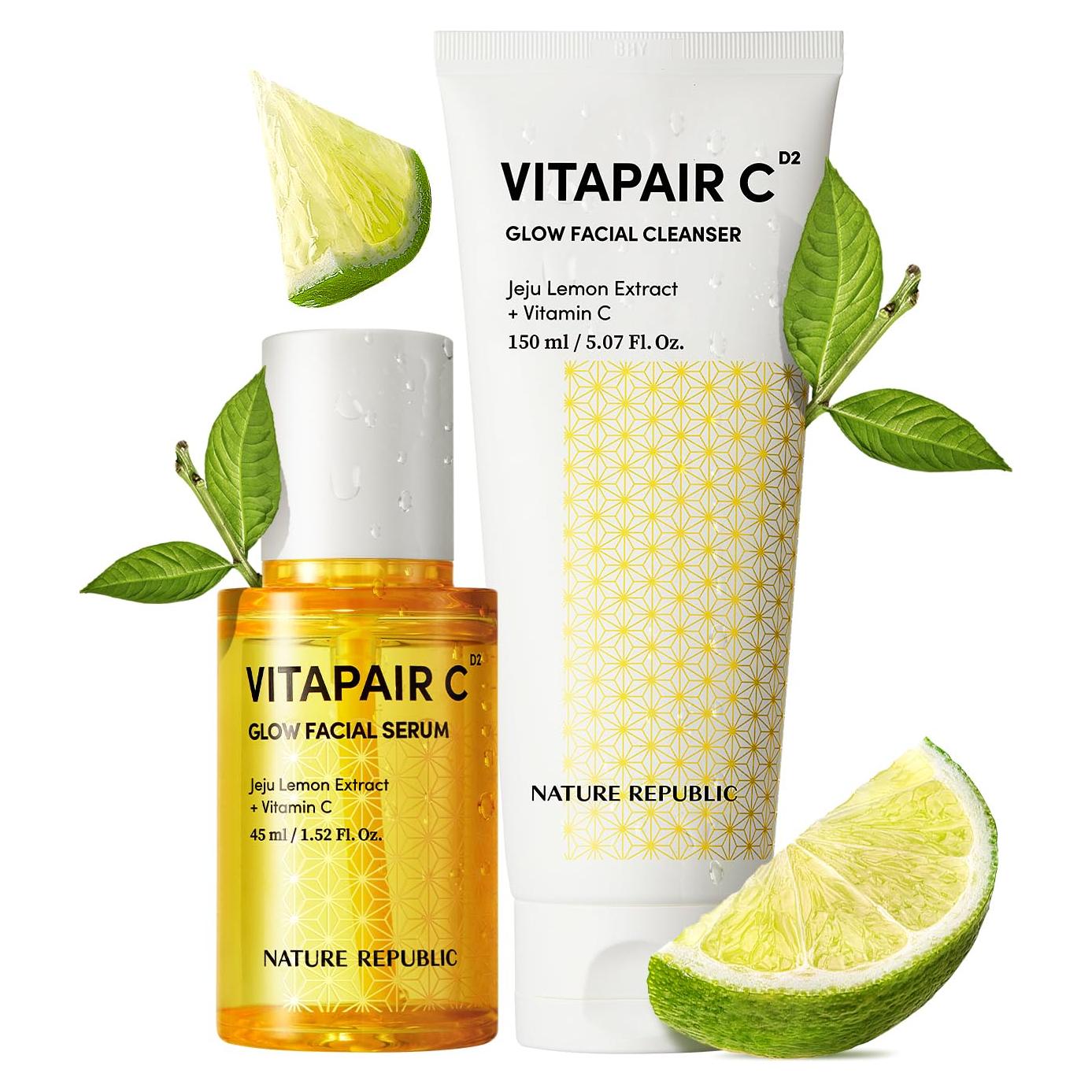 Set Limpiador y Suero Nature Republic Vitapair C Glow - Hidratante