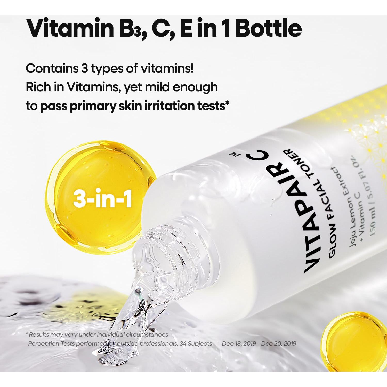 Set Limpiador Facial y Tónico Nature Republic Vitapair C - Hidratante con Vitamina C y Niacinamida