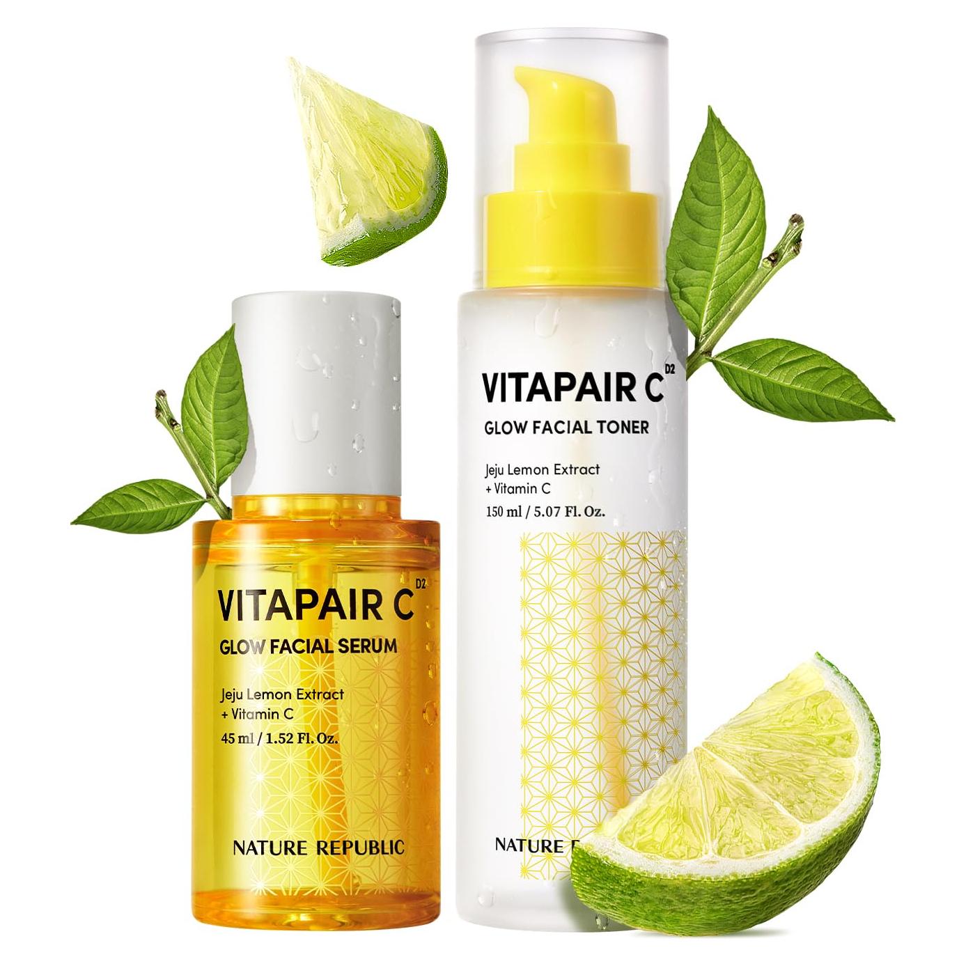Conjunto Tónico y Suero Facial Vitapair C Nature Republic 45ml
