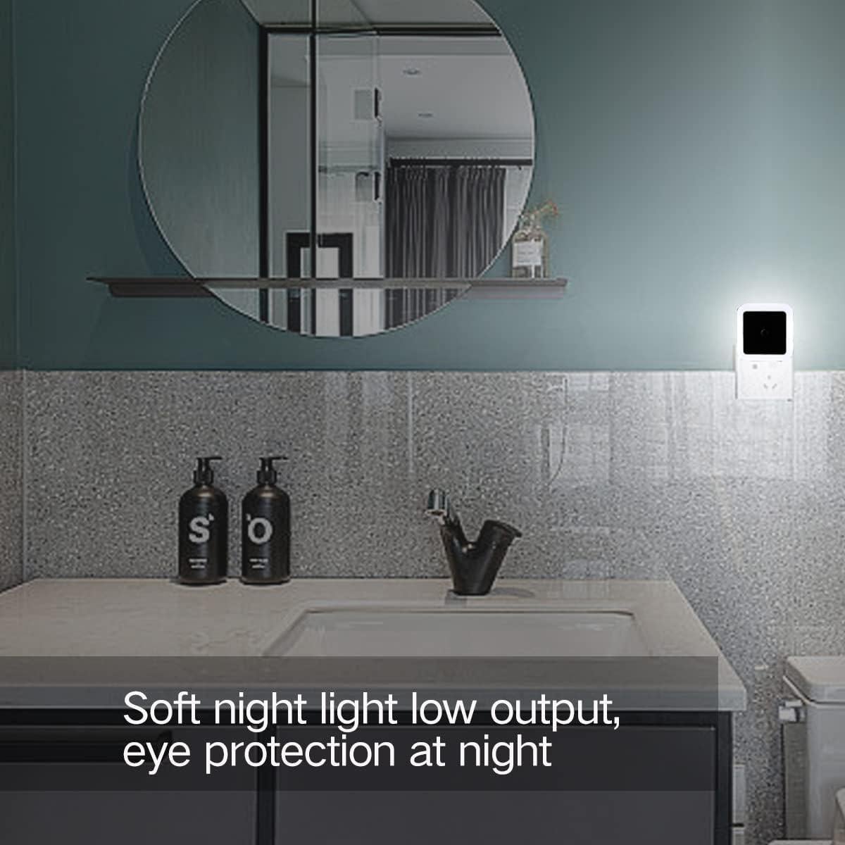 Luz Nocturna LED KINUR Enchufable con Sensor Diurno 6 Pzas