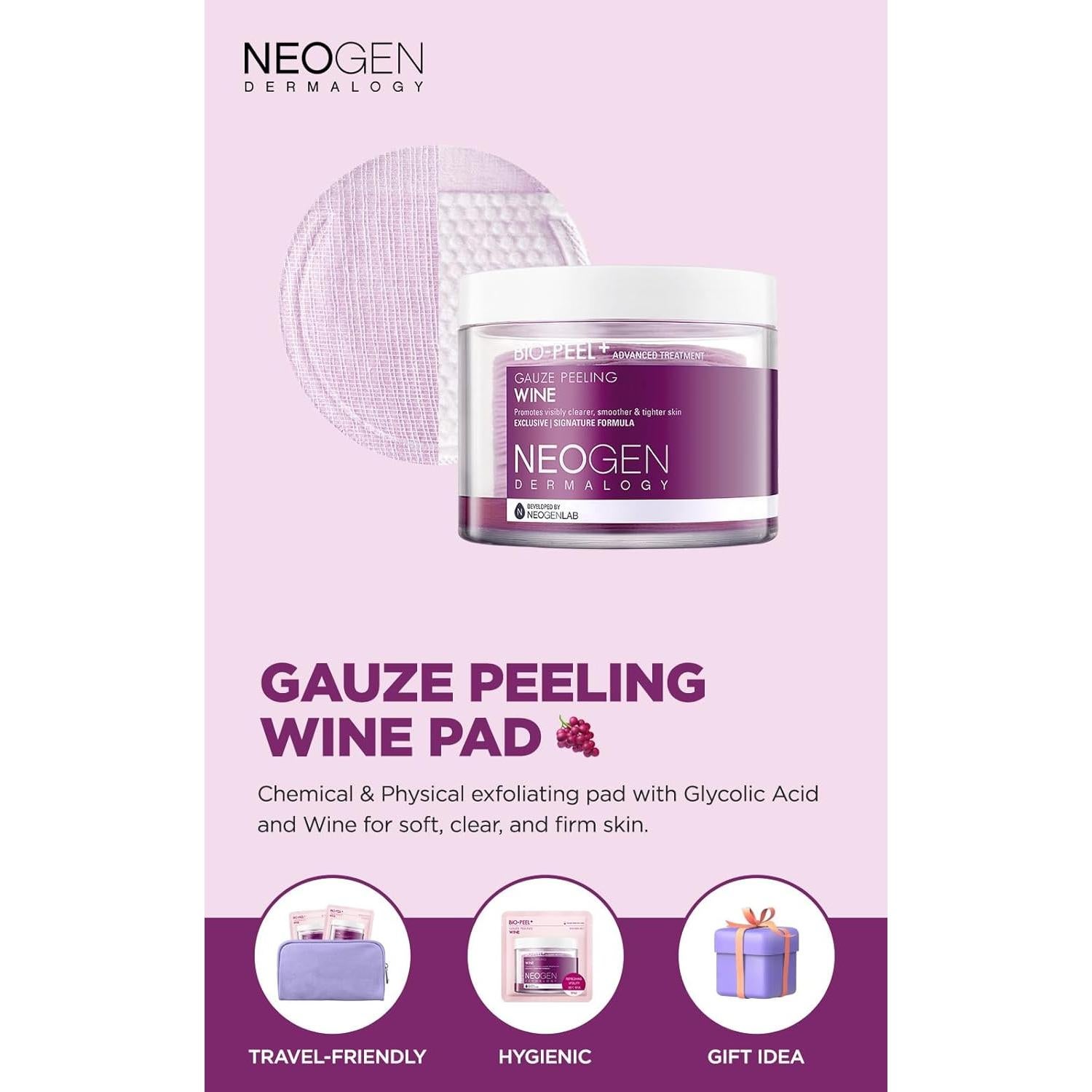 Pads Exfoliantes Neogen Dermalogy Bio-Peel 30 Unidades Vino