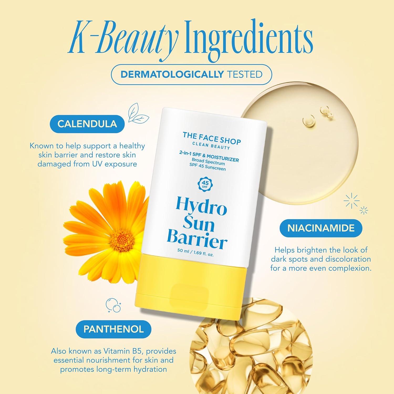 THE FACE SHOP Hidratante Solar SPF 45 Piel Grasa 50 ml