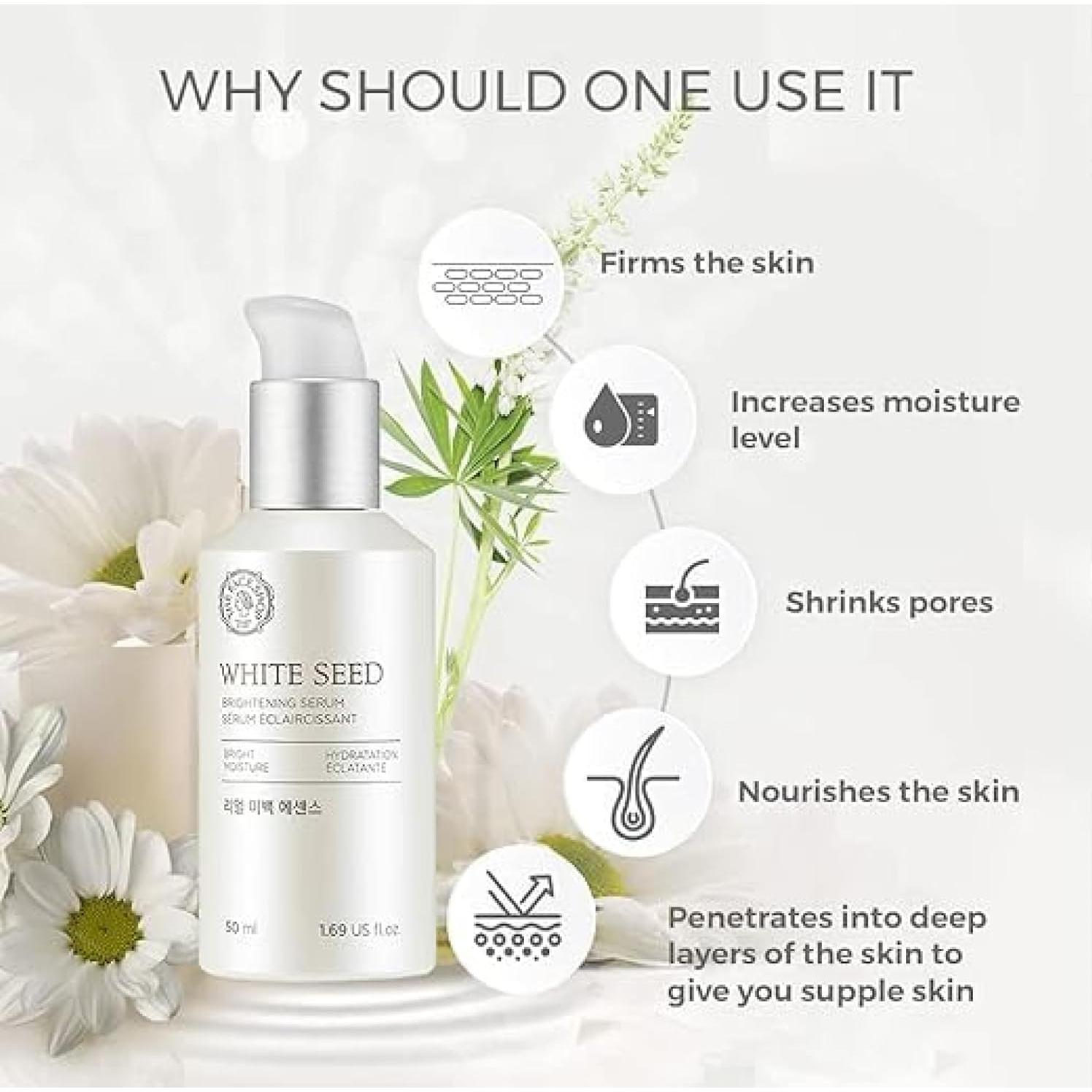 Suero Iluminador The Face Shop Whiteseed 50 ml - Hidratación y Antienvejecimiento