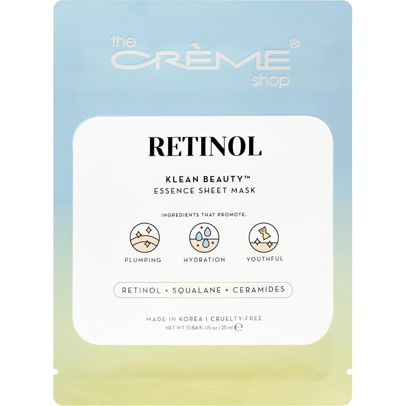 Mascarillas Faciales de Retinol La tienda Crème - Paquete de 5