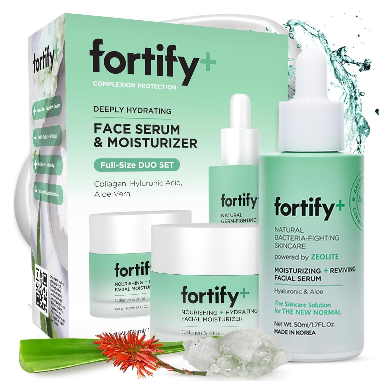Set Facial Hidratante 9-en-1 Fortify - 2 x 50ML - Hecho en Corea