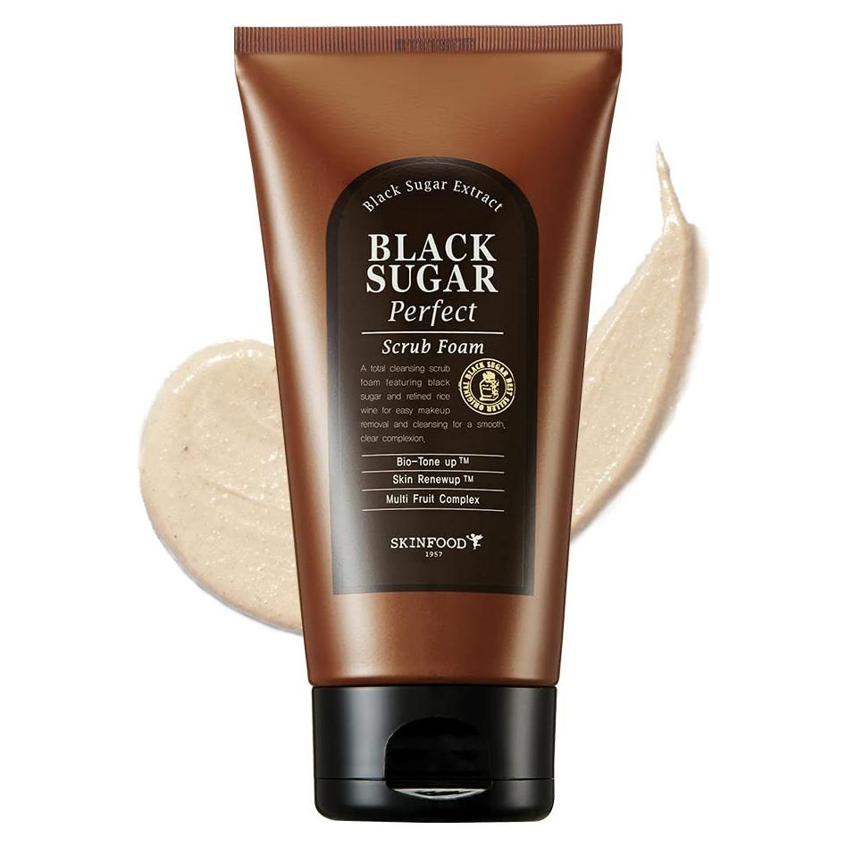 Exfoliante Espuma Facial SKINFOOD Azúcar Negro 180g