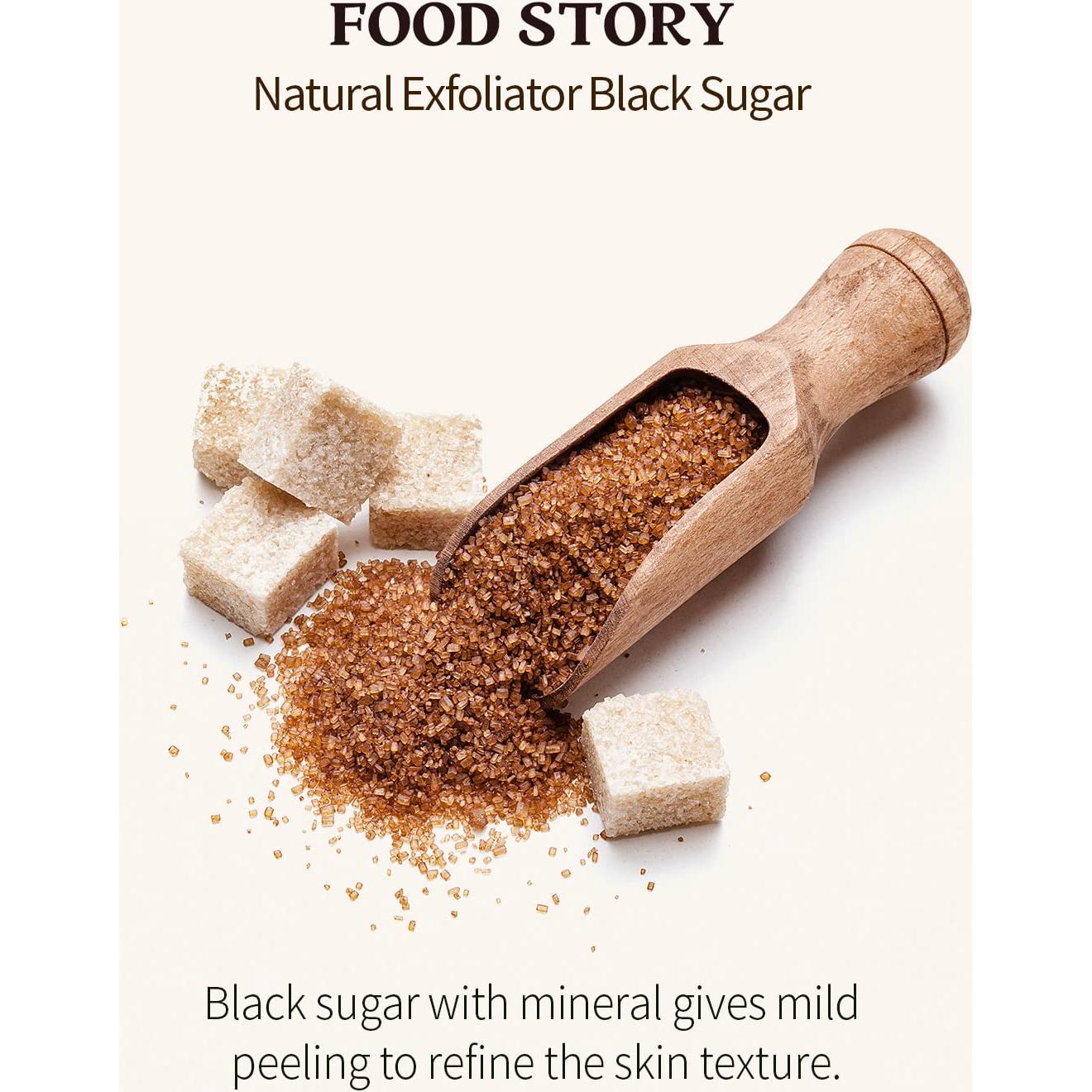 Exfoliante Espuma Facial SKINFOOD Azúcar Negro 180g