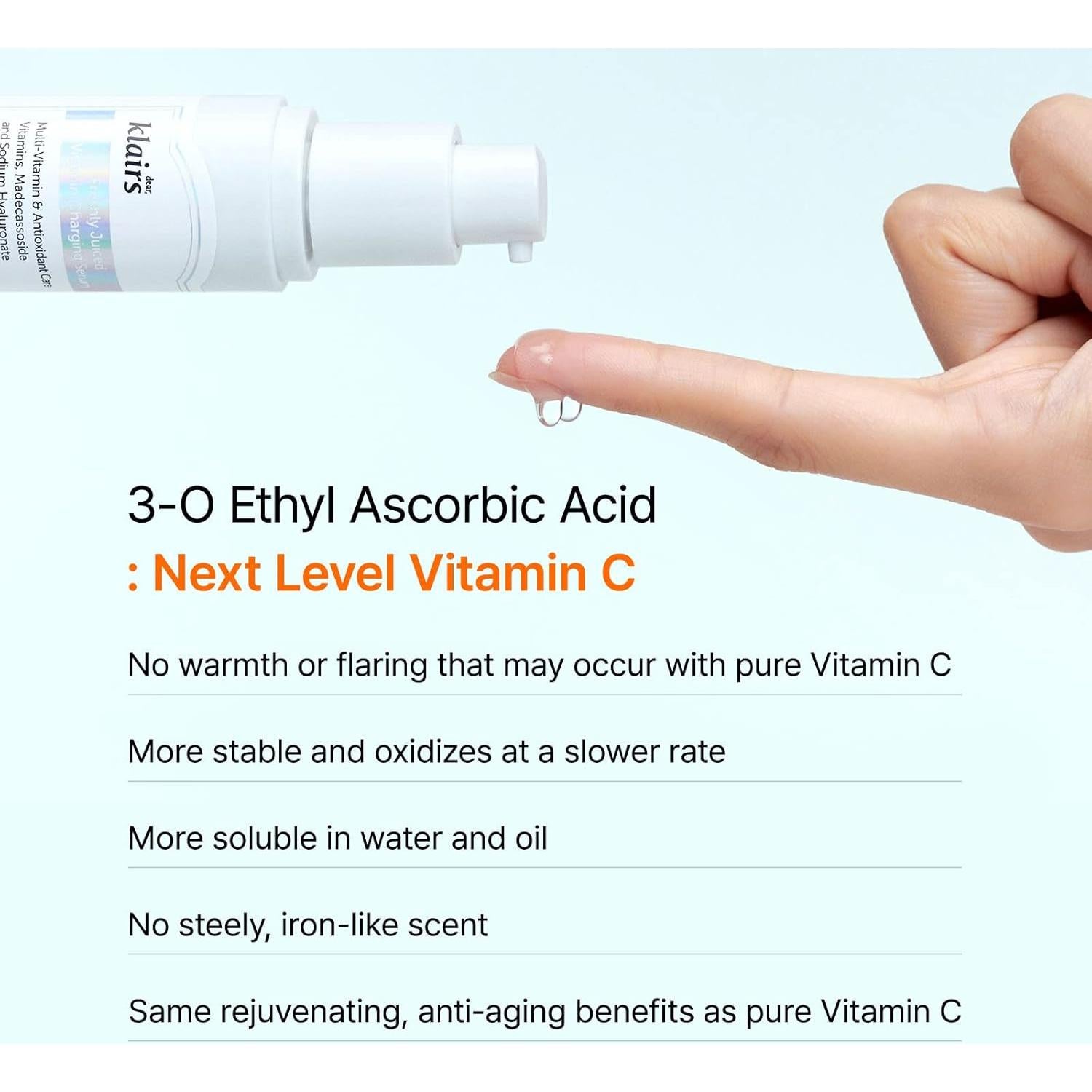 Suero Vitamina C Klairs 30 ml - Ácido Ascórbico 10% Piel Sensible