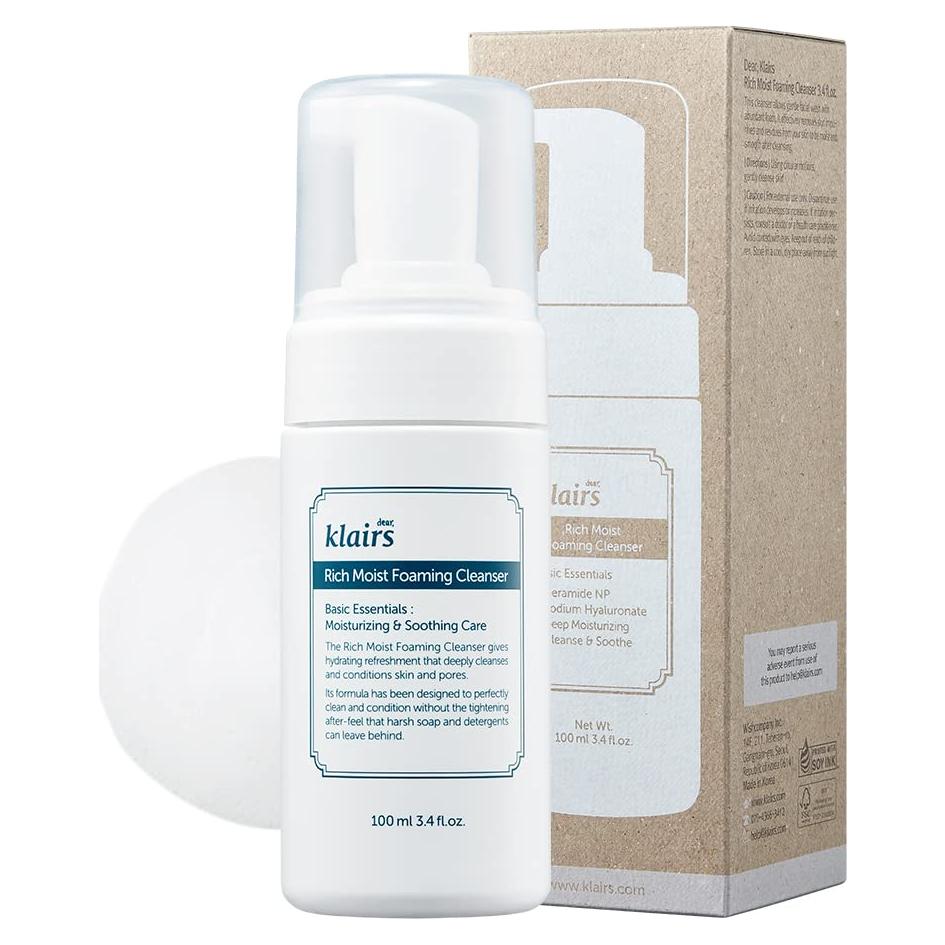 Limpiador Espumoso Klairs 100 ml Hidratante con Aminoácidos