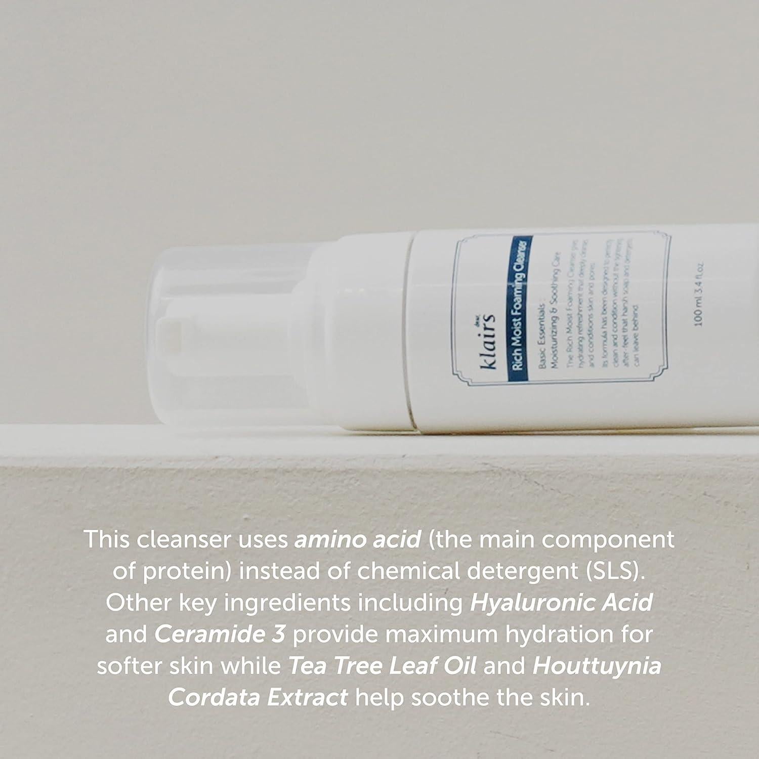 Limpiador Espumoso Klairs 100 ml Hidratante con Aminoácidos