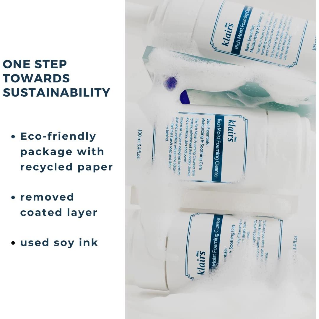 Limpiador Espumoso Klairs 100 ml Hidratante con Aminoácidos