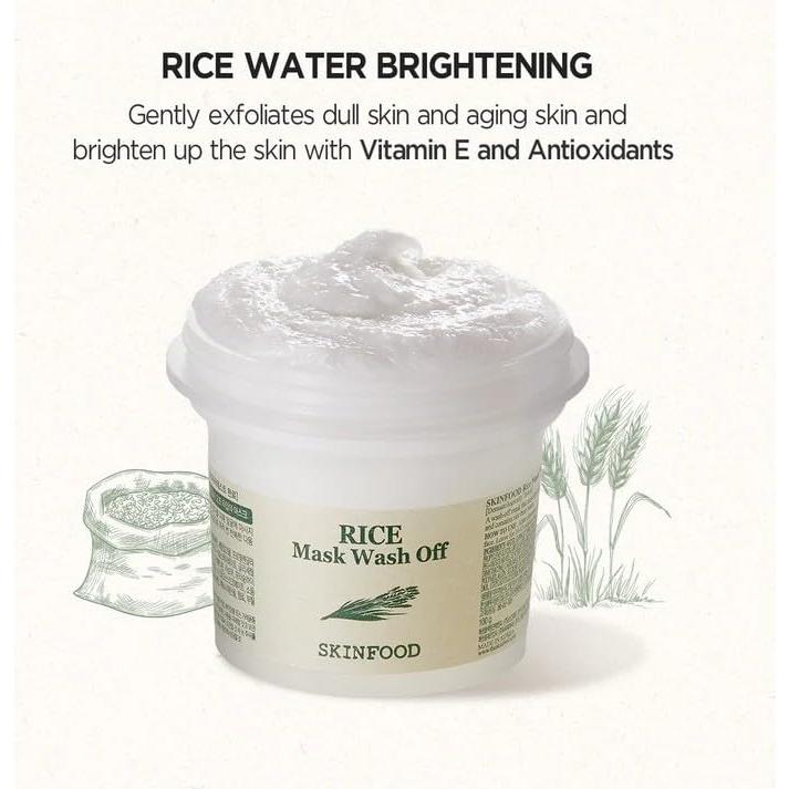 Mascarilla Exfoliante SKINFOOD de Arroz 99g - Suaviza Piel