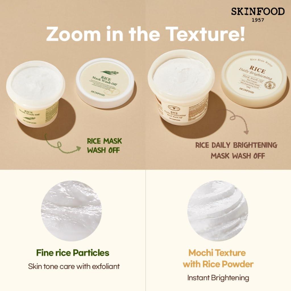 Mascarilla Exfoliante SKINFOOD de Arroz 99g - Suaviza Piel