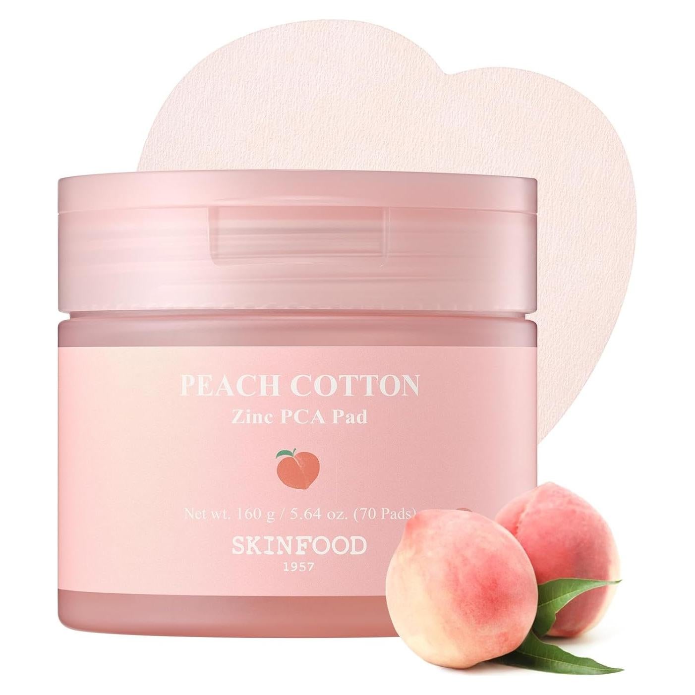 Almohadillas de Tónico Zinc PCA Durazno SKINFOOD 70 unidades