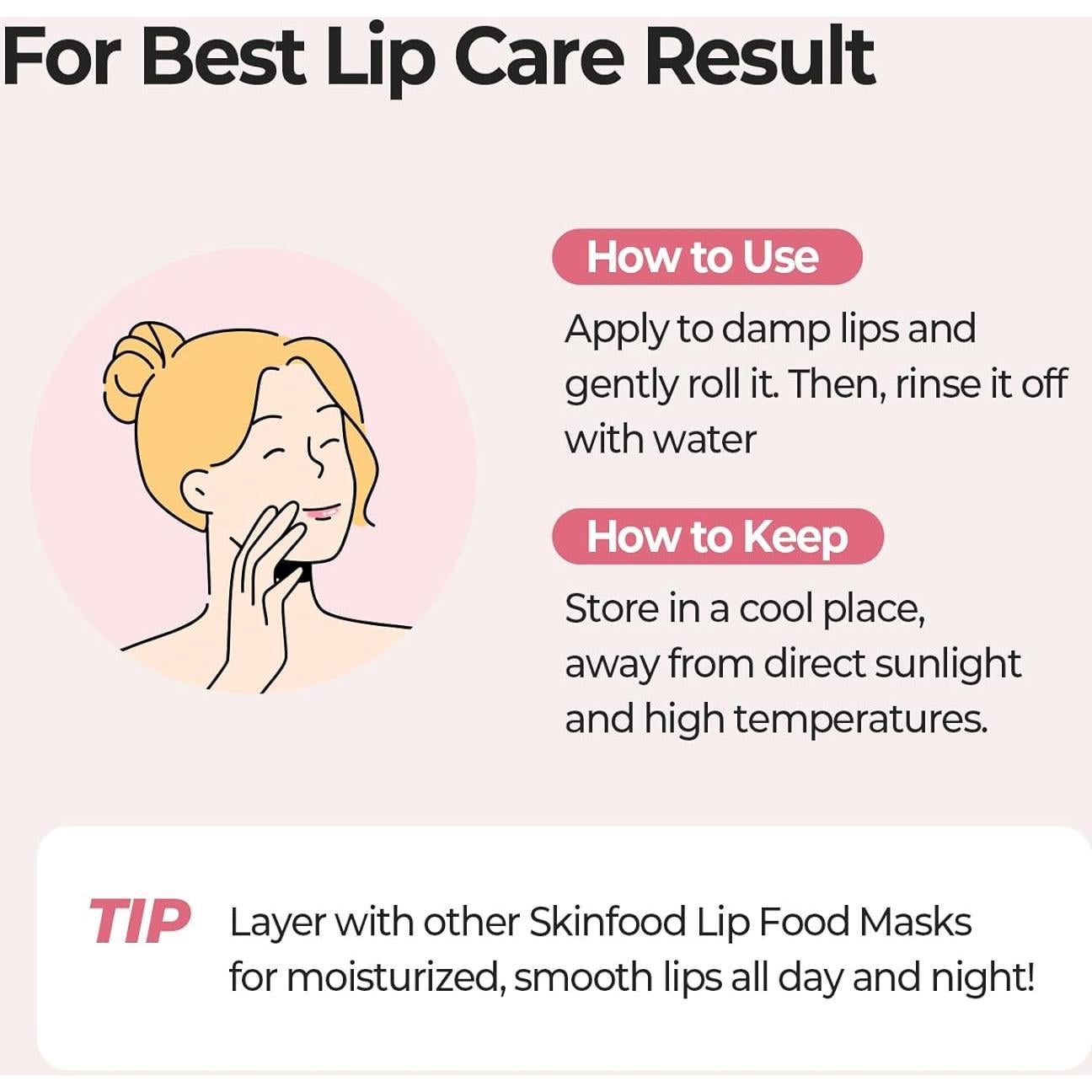 Exfoliante de Labios SKINFOOD Fresa 21 ml Hidratante Vegano