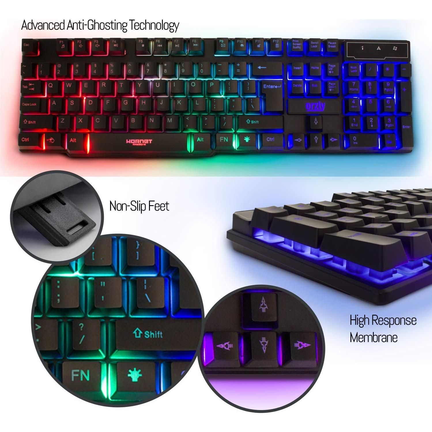 Paquete Gaming Orzly RX-250 Teclado, Ratón, Auriculares