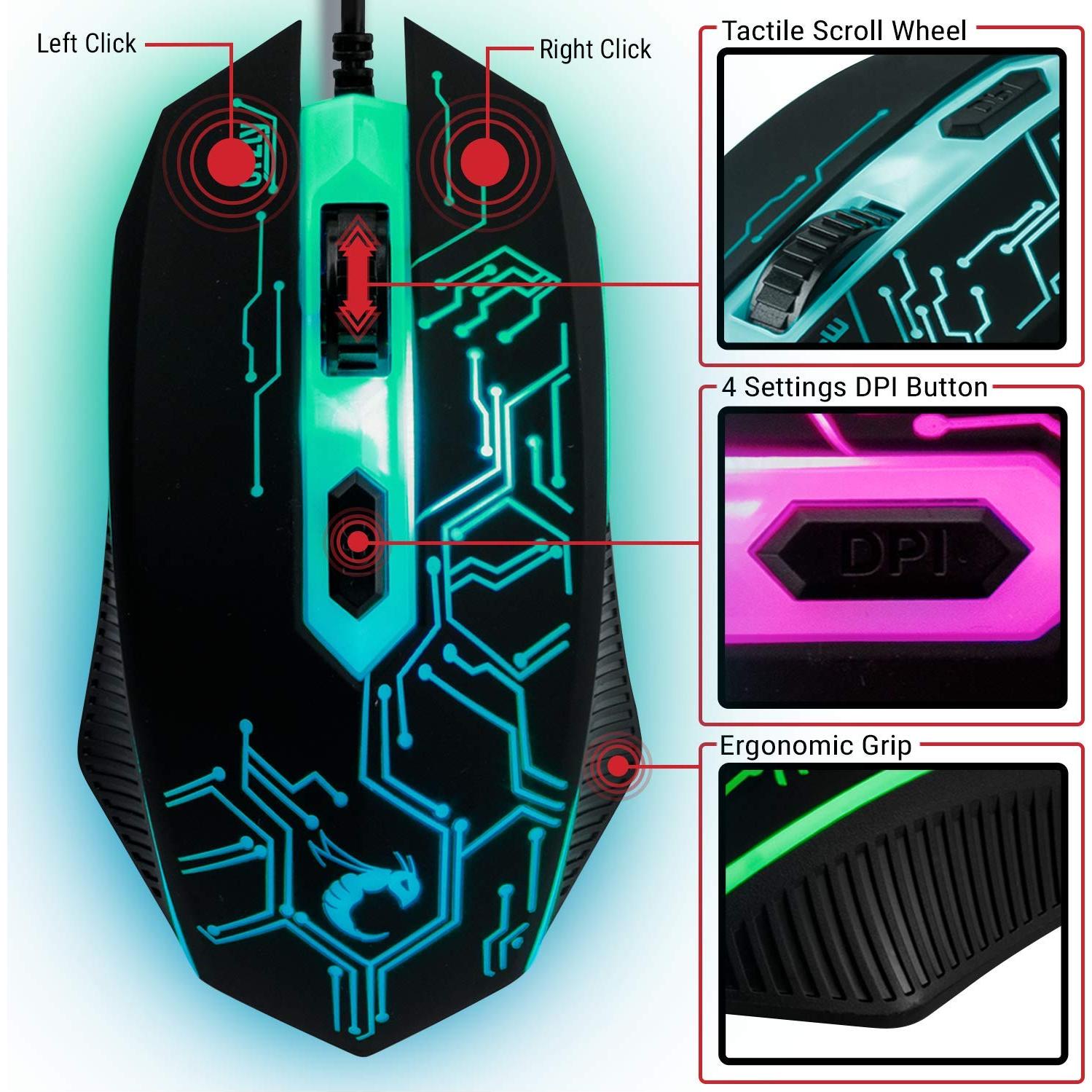 Paquete Gaming Orzly RX-250 Teclado, Ratón, Auriculares