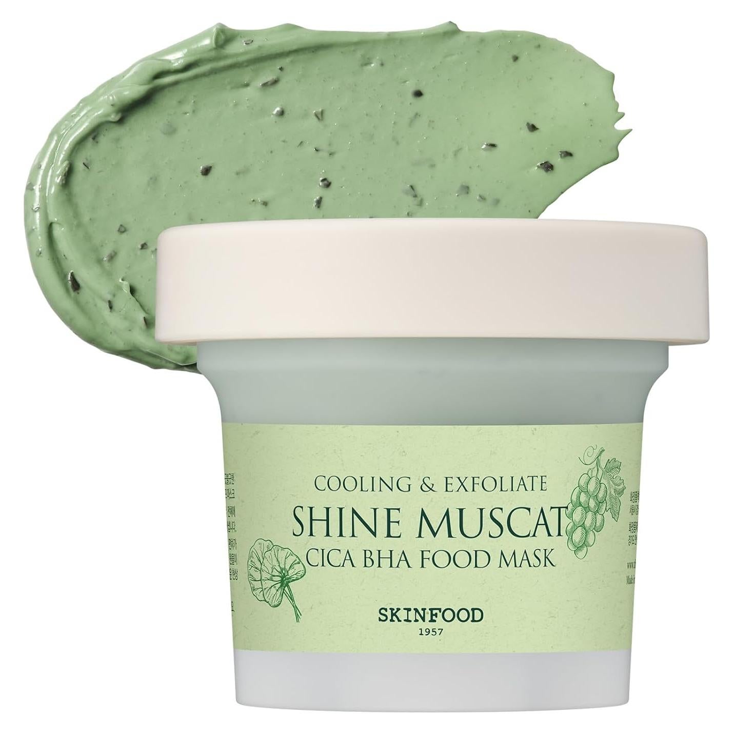 Mascarilla Facial Cica BHA SKINFOOD Shine Muscat 180g