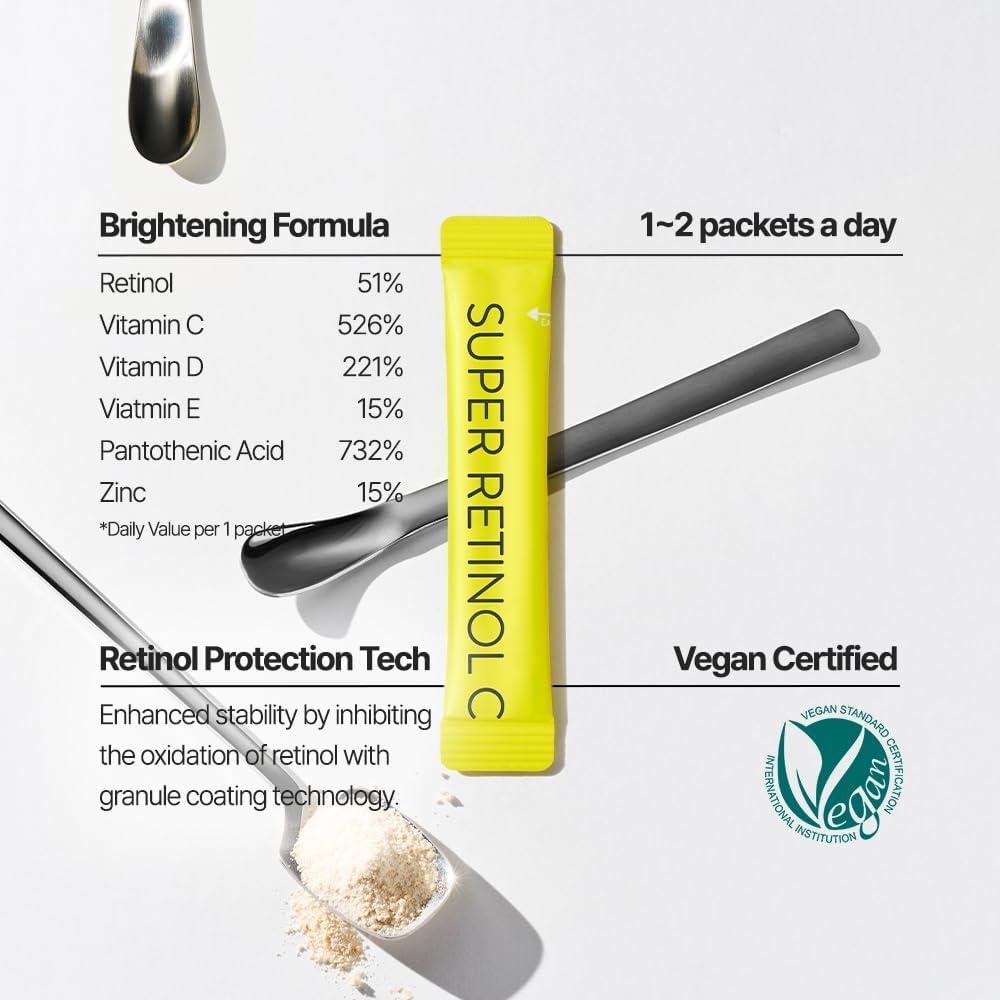 Super Retinol C Amorepacific - Suplemento Vegano 30 Paquetes