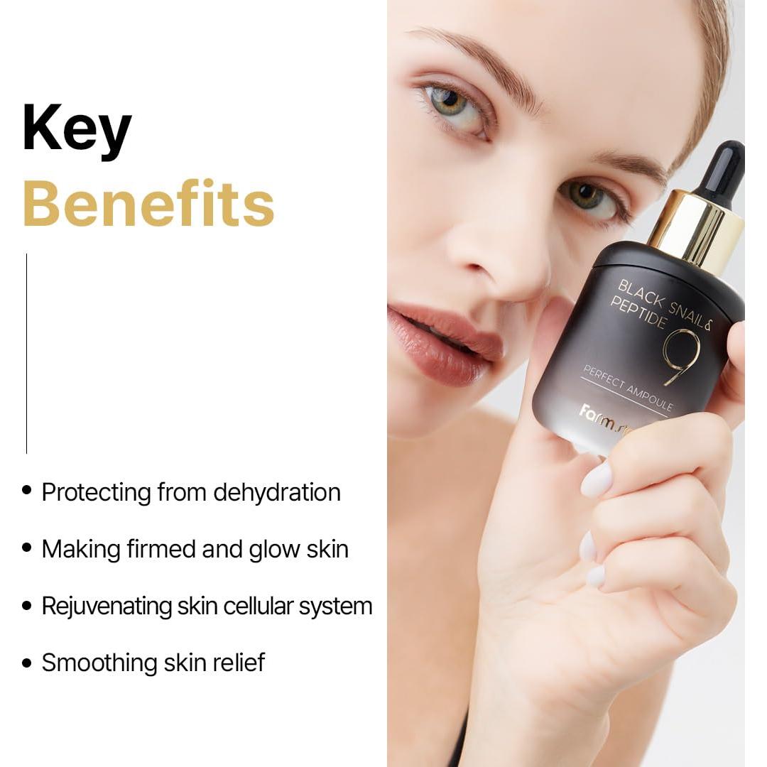 Suero de Mucina de Caracol Negro Farmstay 35 ml - Antienvejecimiento