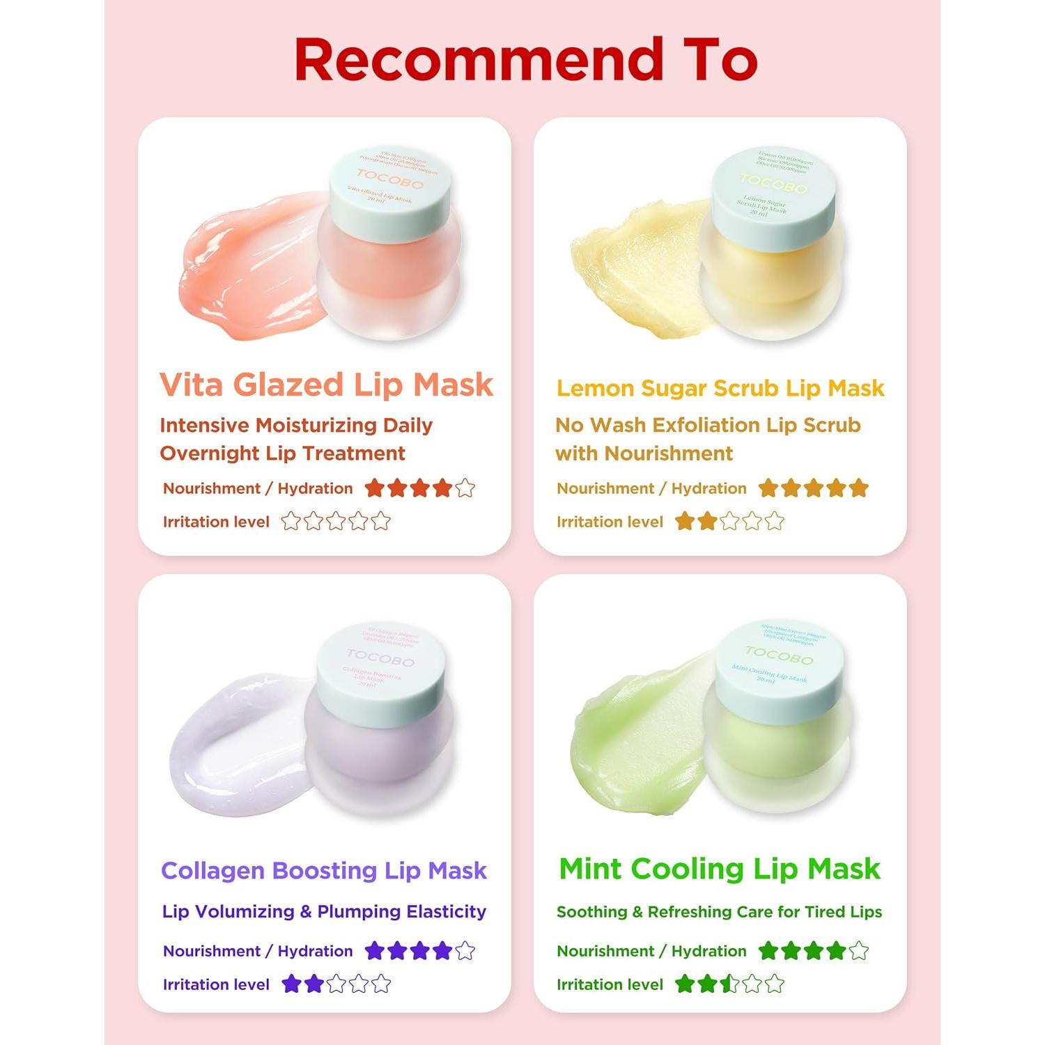 Mascarilla Labial Vegana TOCOBO 19.2g - Hidratante Nocturno