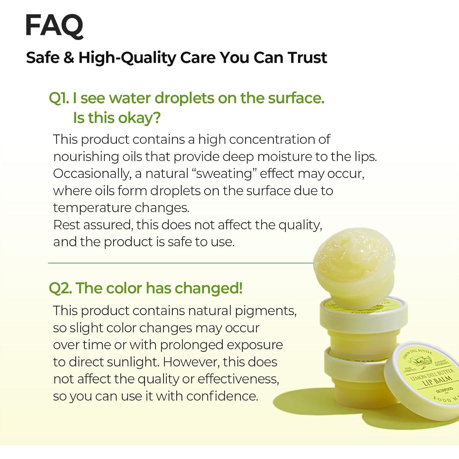 Bálsamo Labial Vegano SKINFOOD Mantequilla de Eneldo y Limón 21ml