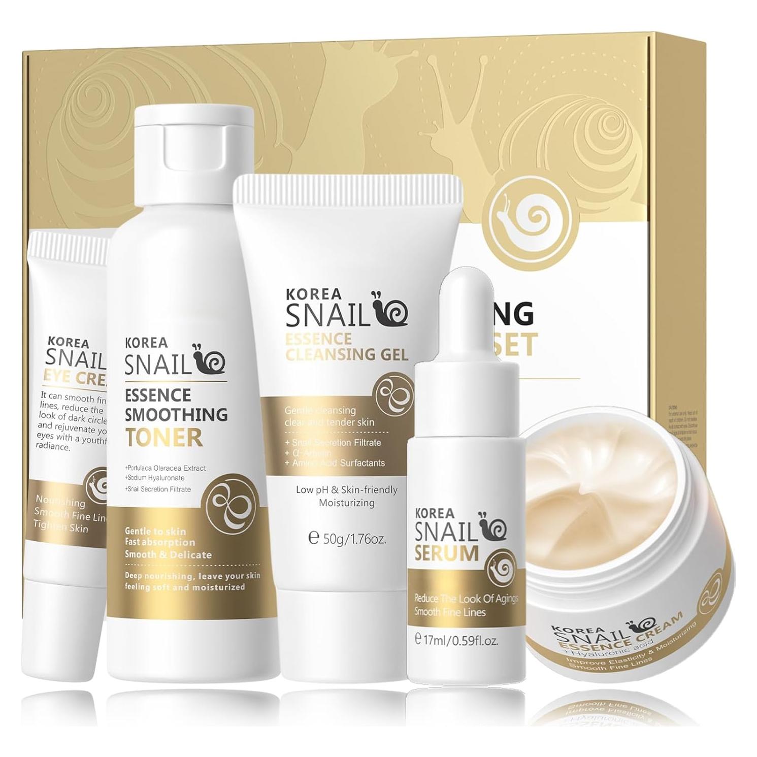 Kit de Cuidado de Piel Coreano Evolvique 5PCS Hidratante