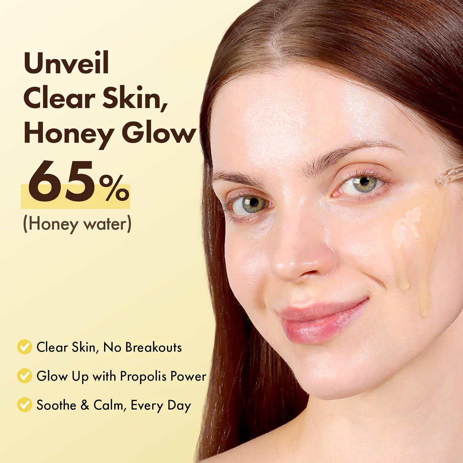 Suero Facial TOSOWOONG Honey Glow 65% 33ml - Hidratante y Brillante