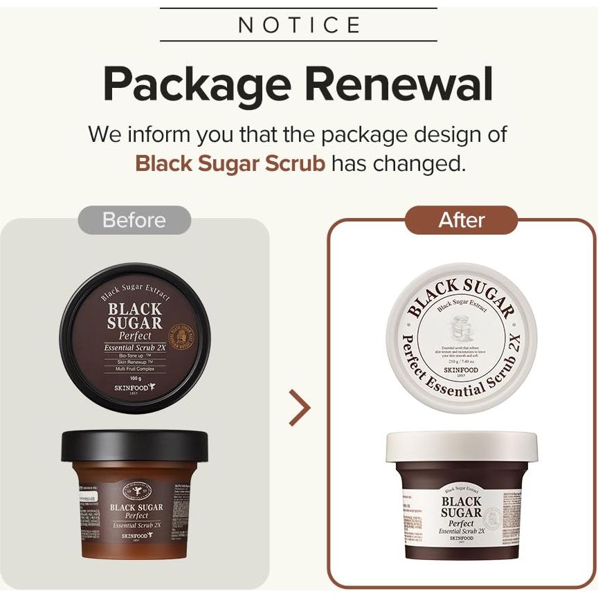 Exfoliante de Azúcar Negro SKINFOOD 210g - Cuidado Piel