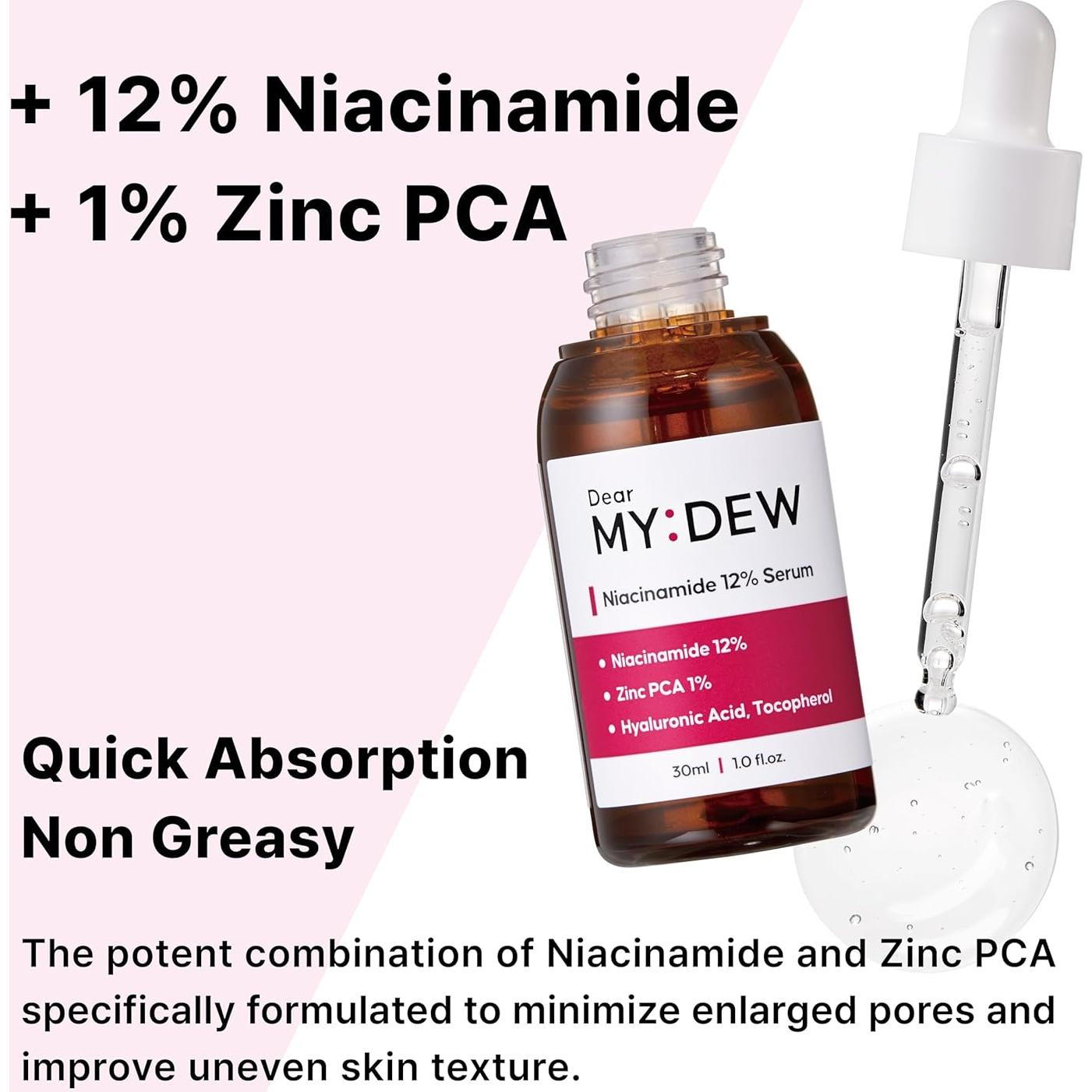 Suero de Niacinamida 12% y Zinc PCA 1% DearMYDEW 30 ml