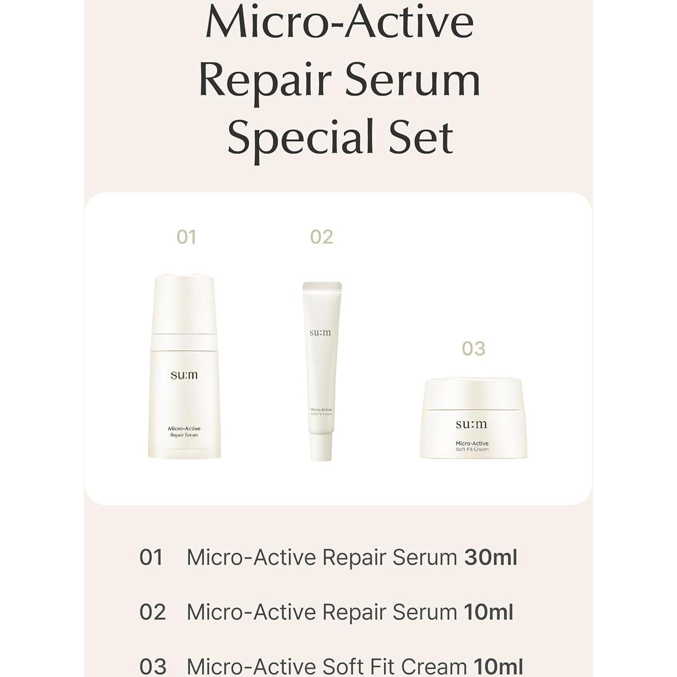 Set de Suero Hidratante Micro-Active Repair Serum 30ml - SU:M