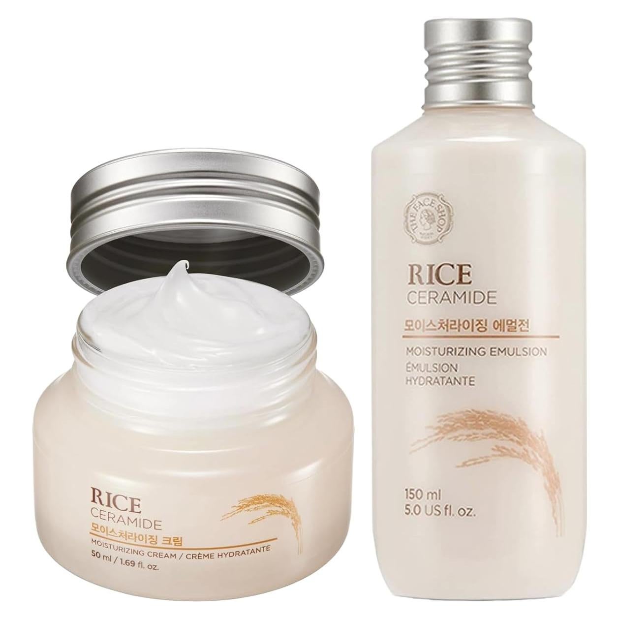 Dúo Hidratante The Face Shop - Loción y Crema de Arroz 200ml