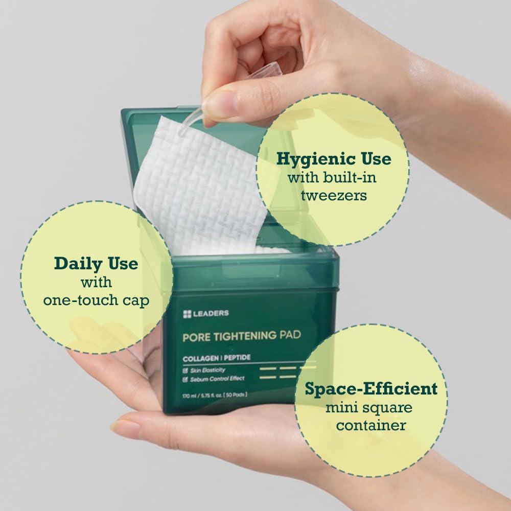 Almohadillas Tónicas Astringentes Leaders 50 unidades 170ml