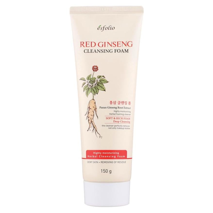 Espuma Limpiadora Facial Esfolio Ginseng Rojo 150ml - Suave y Refrescante
