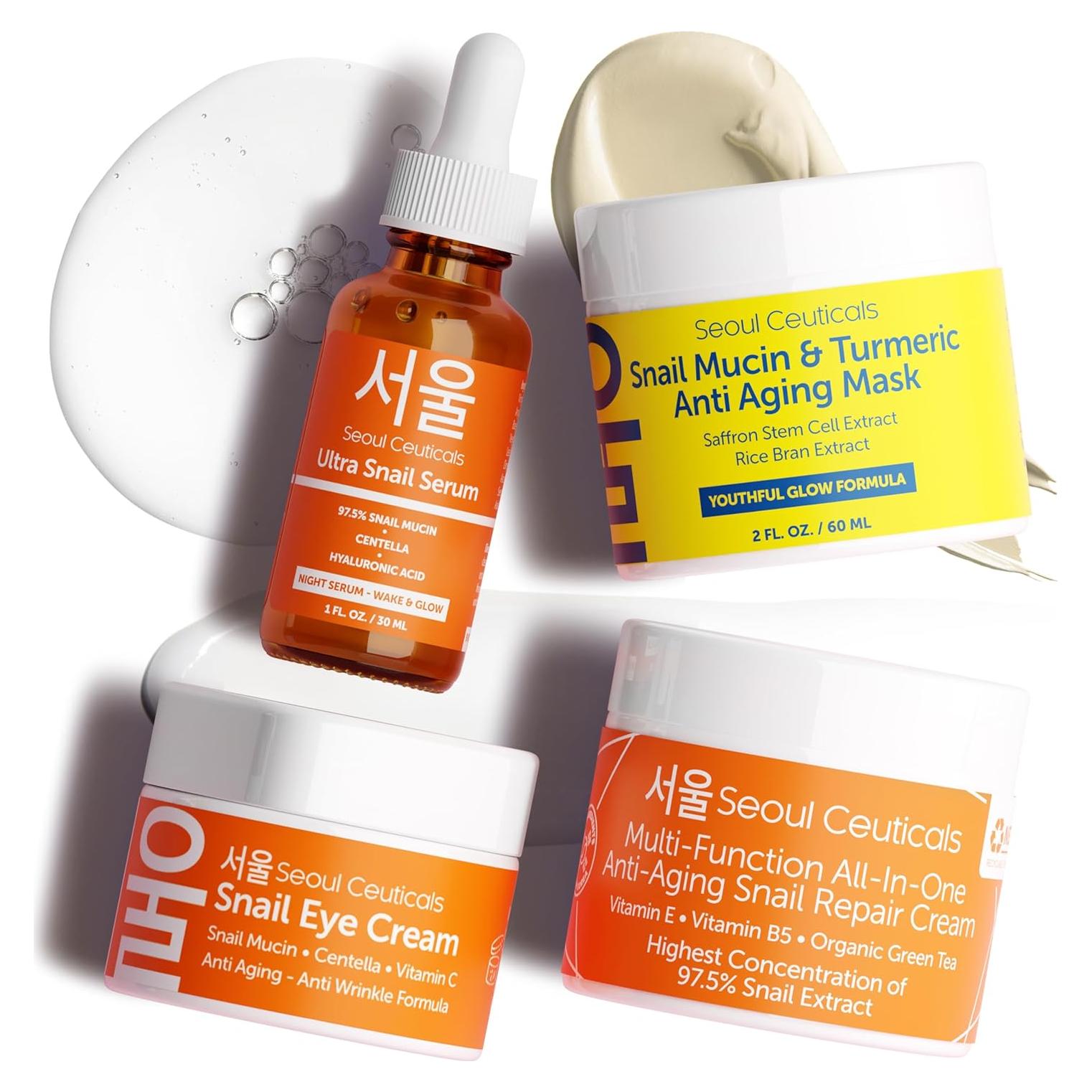 Kit de Cuidado de Piel Coreano - Suero y Crema de Caracol