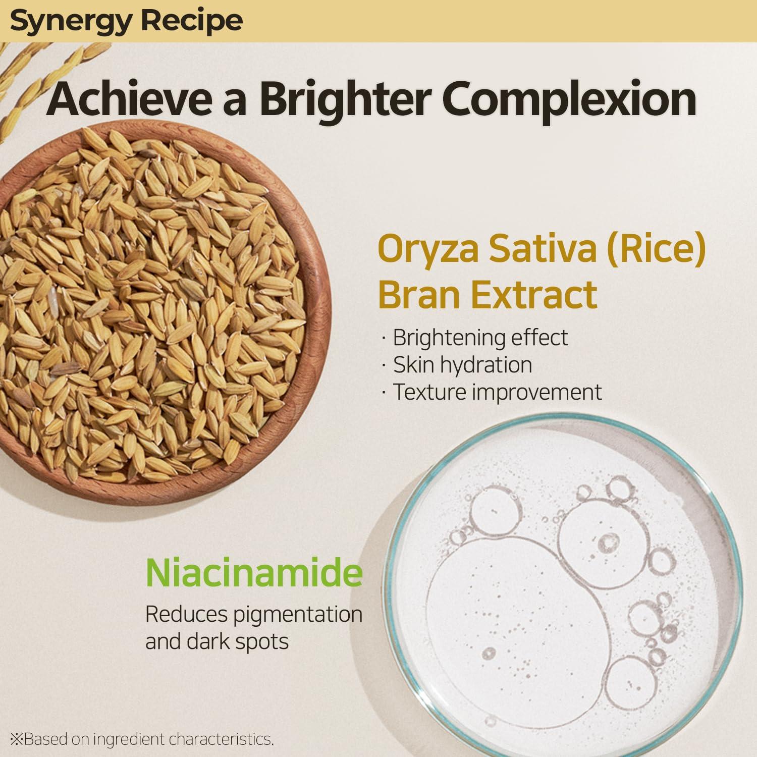 FABYOU Conjunto de Cuidado Facial Arroz y Niacinamida 3 Piezas