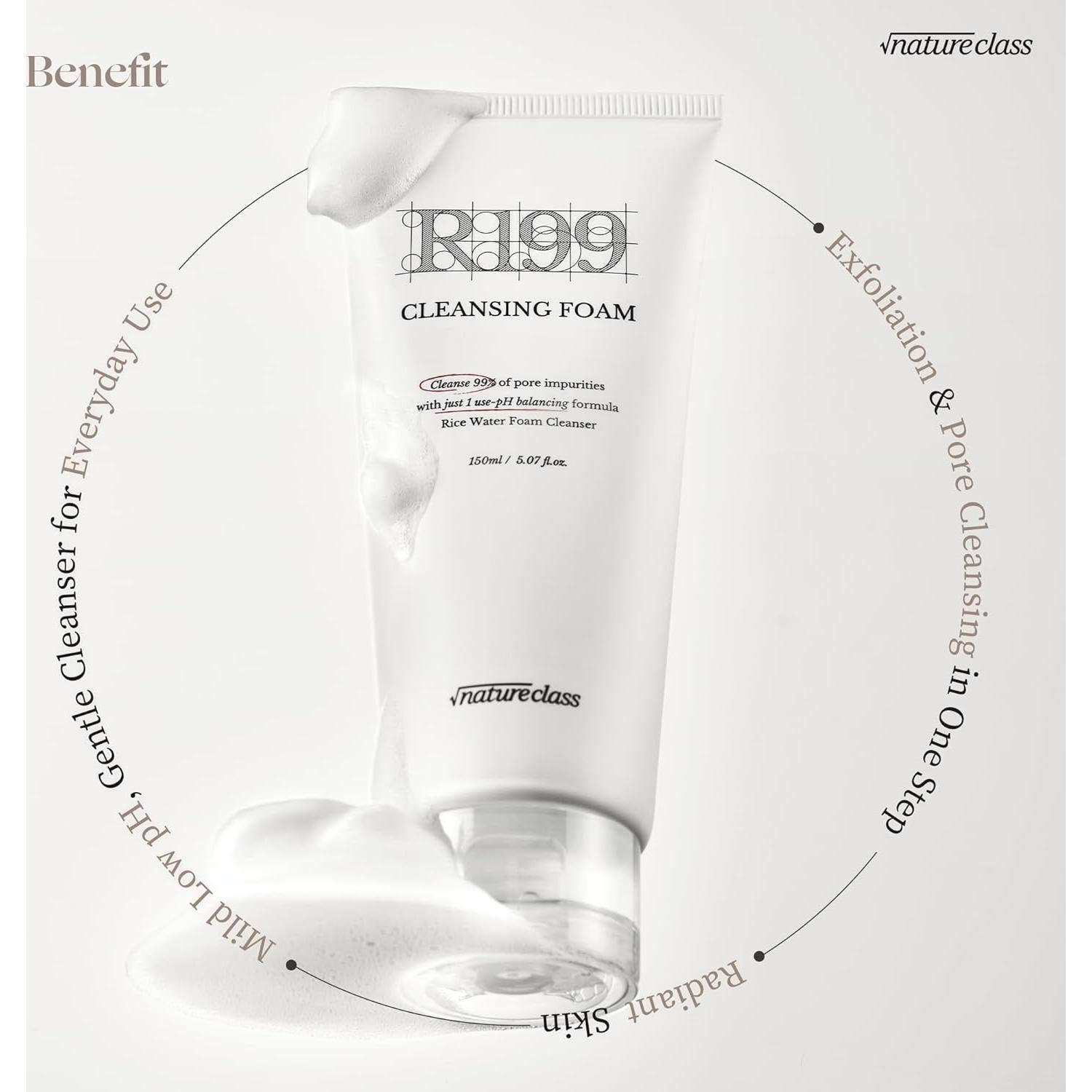 Espuma Limpiadora Suave NATURECLASS R199 150ml - Hidratante y Exfoliante