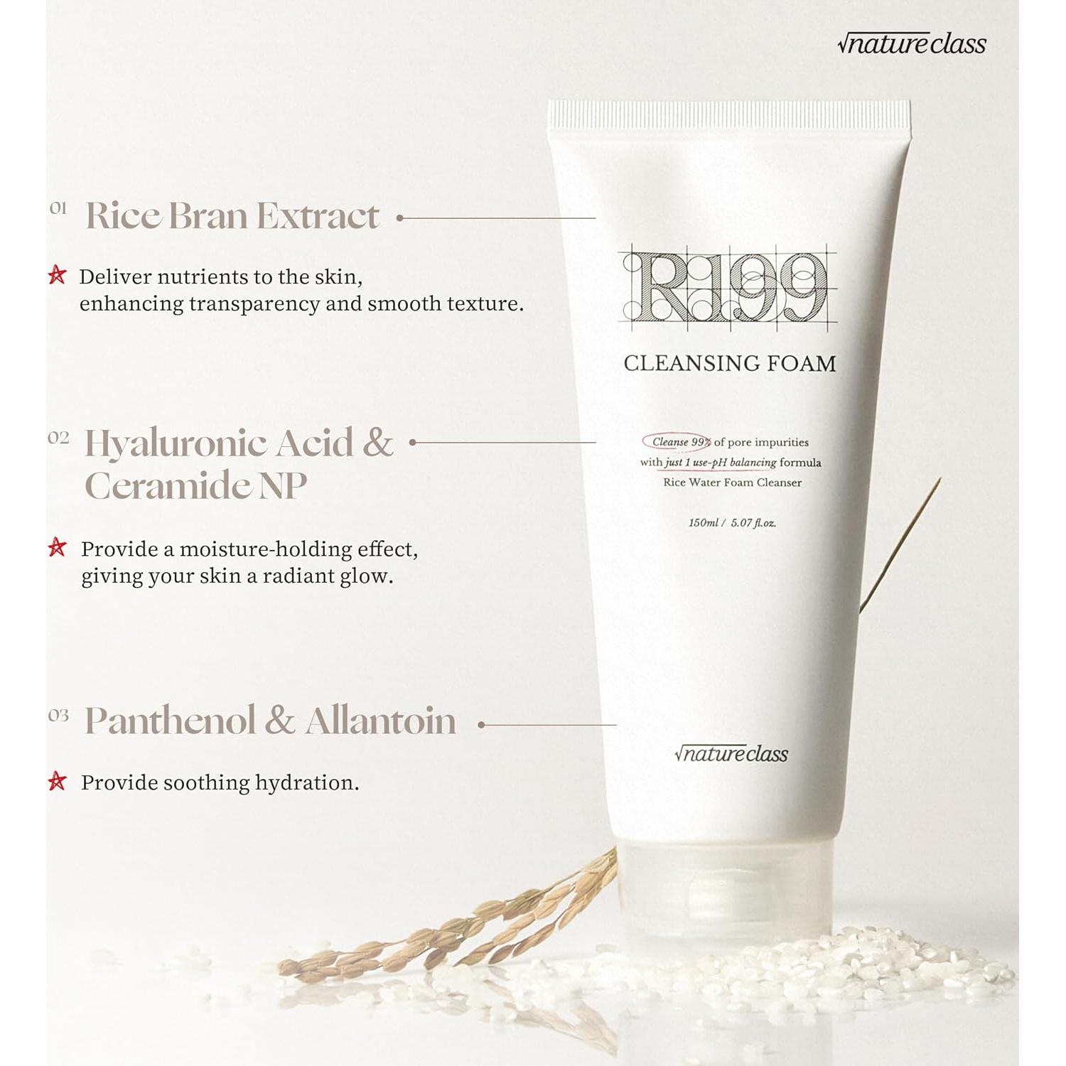 Espuma Limpiadora Suave NATURECLASS R199 150ml - Hidratante y Exfoliante