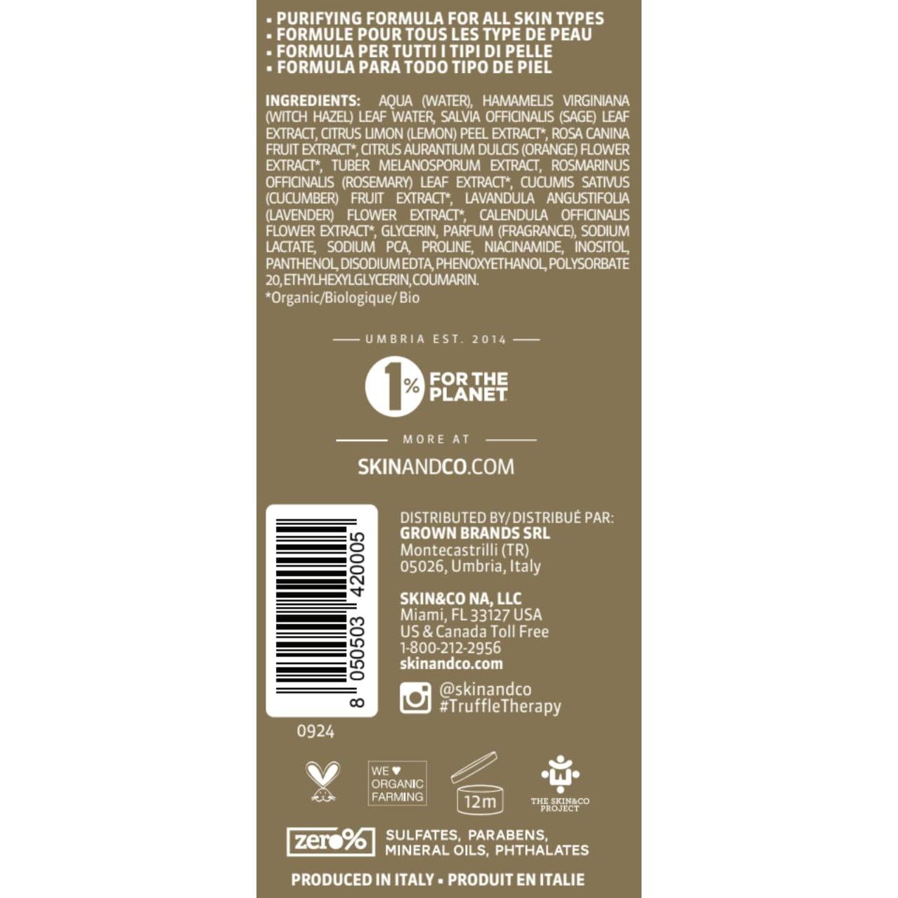 SKIN&CO Kit de Cuidado Facial Trufa 2 Piezas 100% Natural