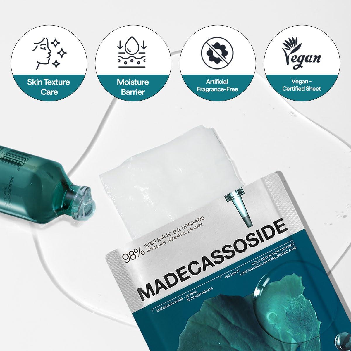 Mediheal Mascarilla Vegana de Madecassoside 10 Pcs 98% Pureza