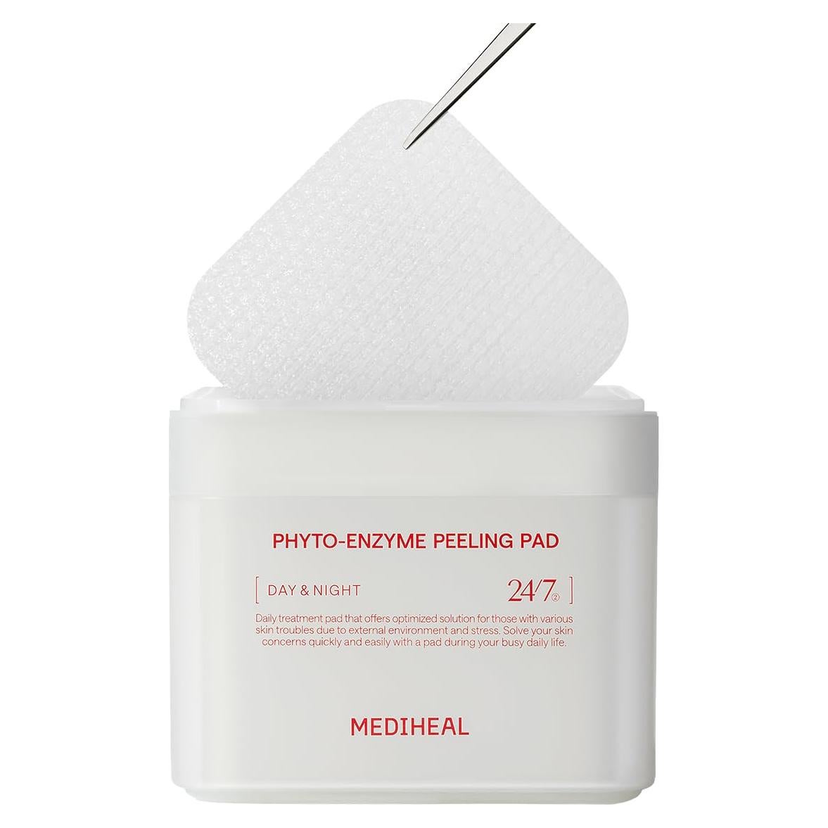 Almohadillas Exfoliantes Veganas MEDIHEAL 90 Unidades - Peeling Facial con LHA y Enzimas de Papaya