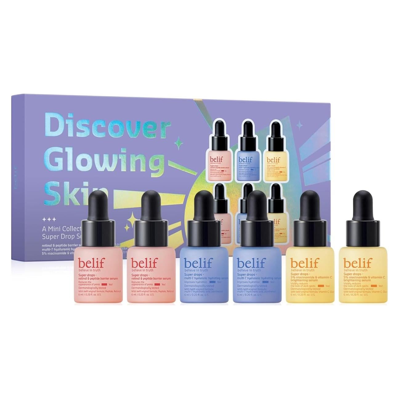 Kit Mini de Cuidado Facial Belif - Sueros Hidratantes y Reafirmantes