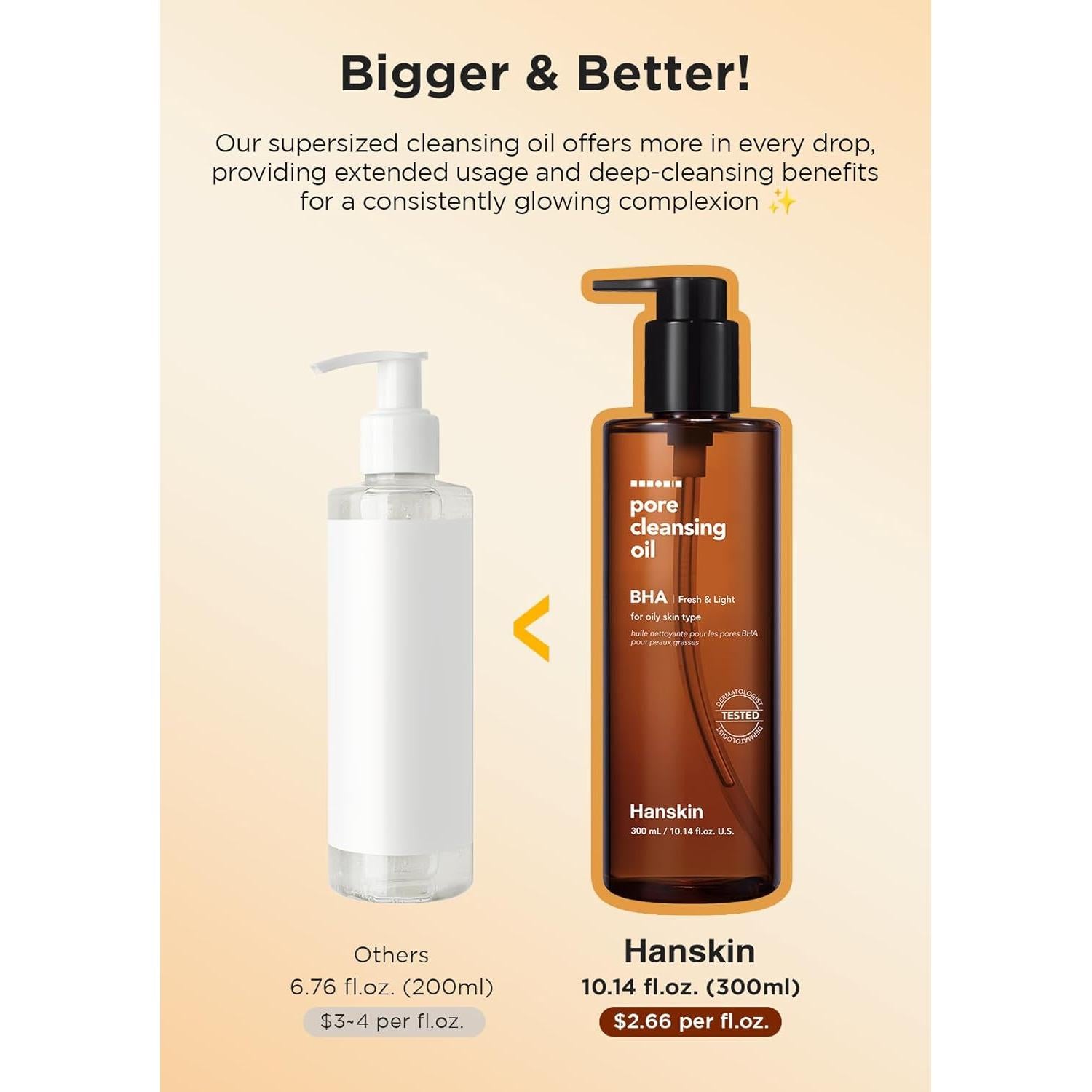 Hanskin Aceite Limpiador BHA 287 ml - Piel Mixta y Grasa