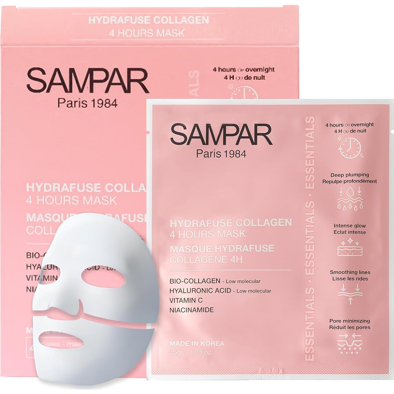 Mascarilla Facial de Colágeno Sampar - Hidratación 4 Unidades