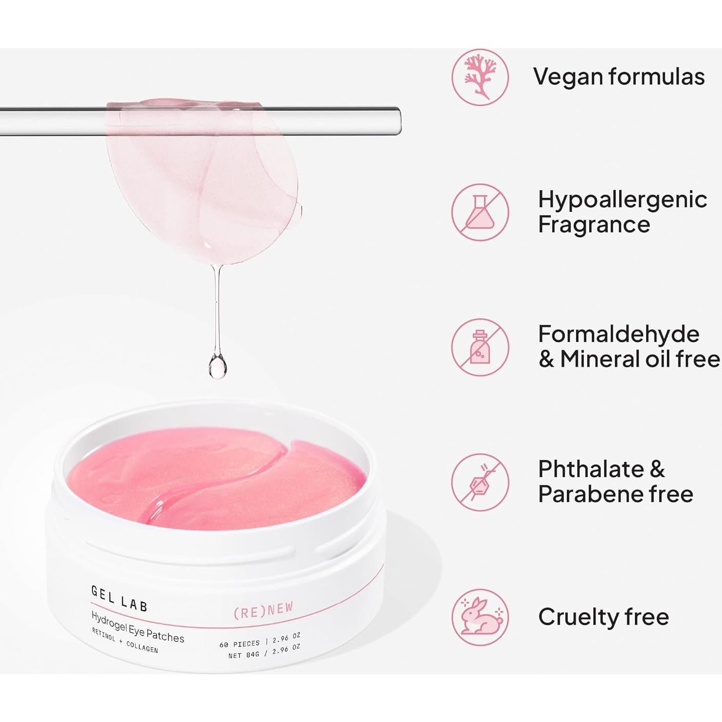 Parches de Gel para Ojos RENEW con Colágeno y Retinol - 60 Unidades