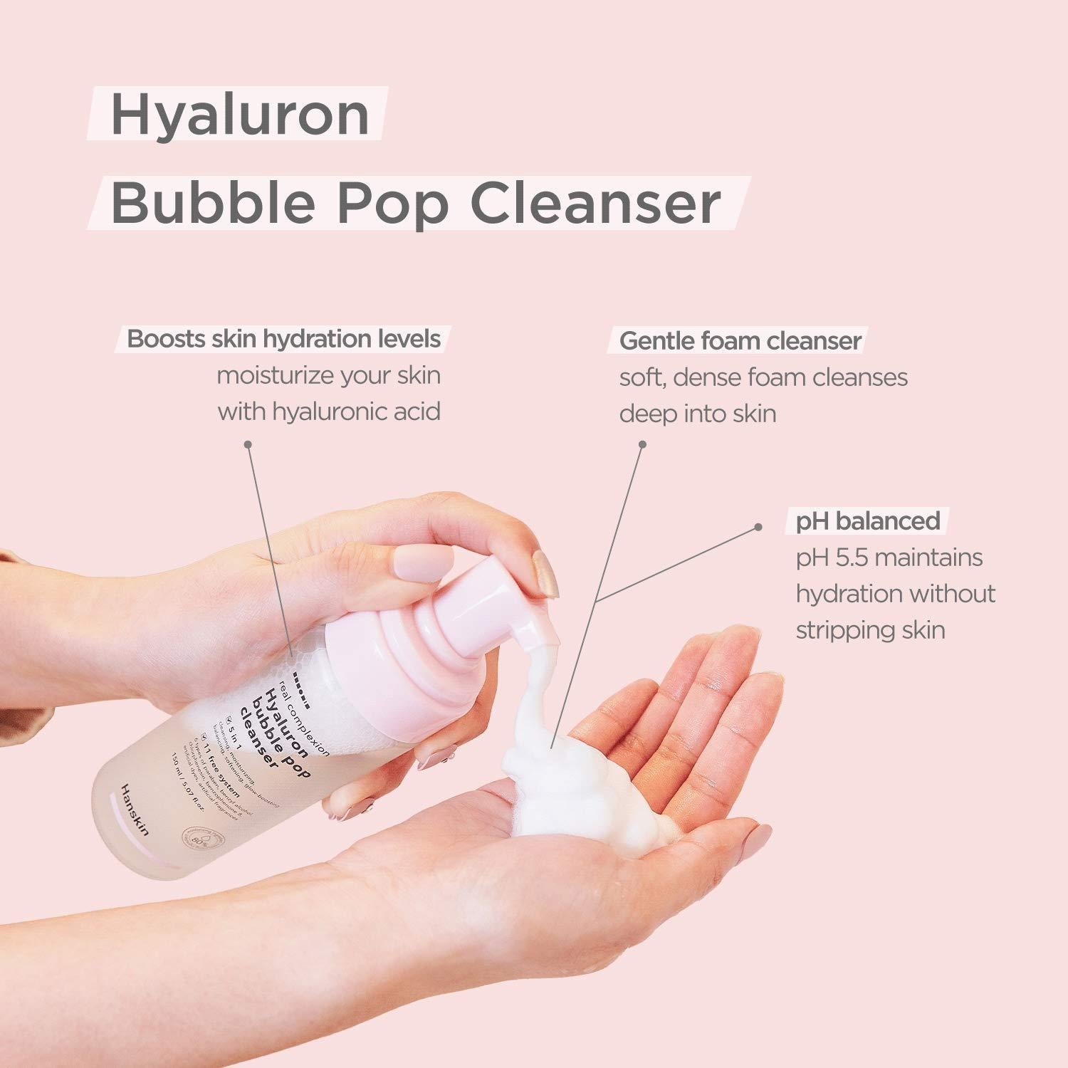Limpiador Espumoso Hanskin Bubble Pop 150ml - Hidratante Diario