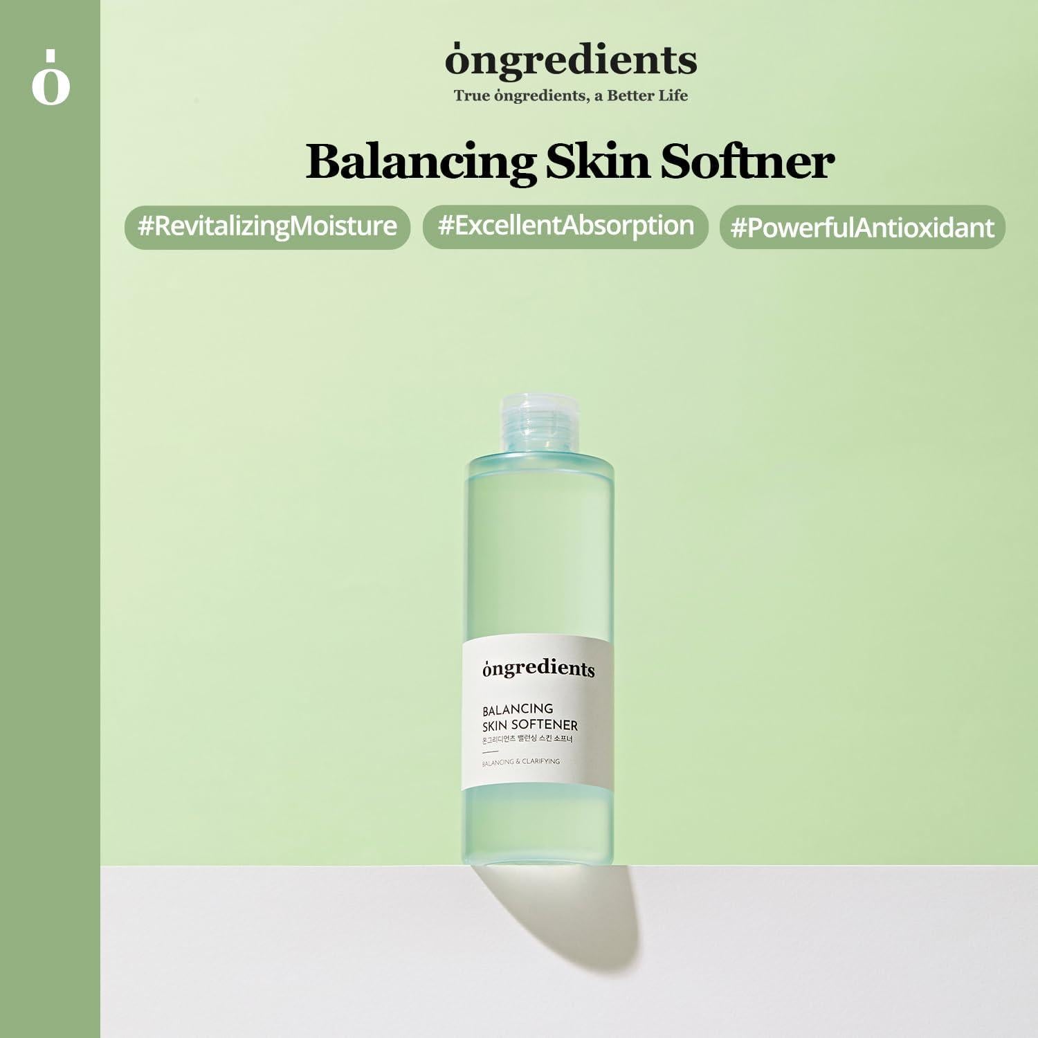 Suavizante Facial ONGREDIENTS 250ml | Tónico Hidratante Vegano