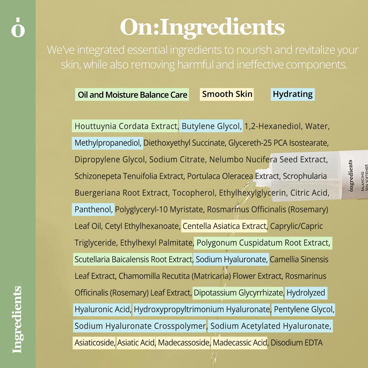 Suavizante Facial ONGREDIENTS 250ml | Tónico Hidratante Vegano